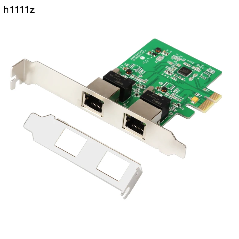 H1111Z сетевой адаптер PCI-Express двойной гигабитный Ethernet контроллер карты RTL8111 чипсет с низкий кронштейн