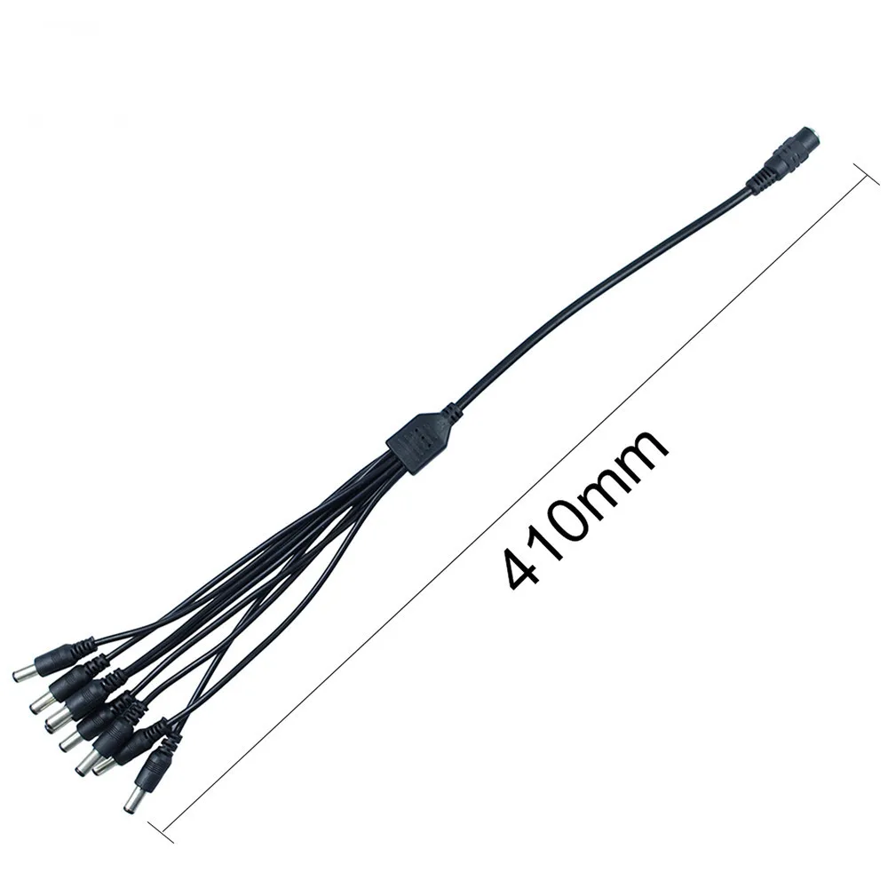 DC 12V 1 Female 2 3 4 8 Male Way Y Splitter Cable 5.5*2.1mm Female Male Extend Power Cord For CCTV Camera Home Appliance LED