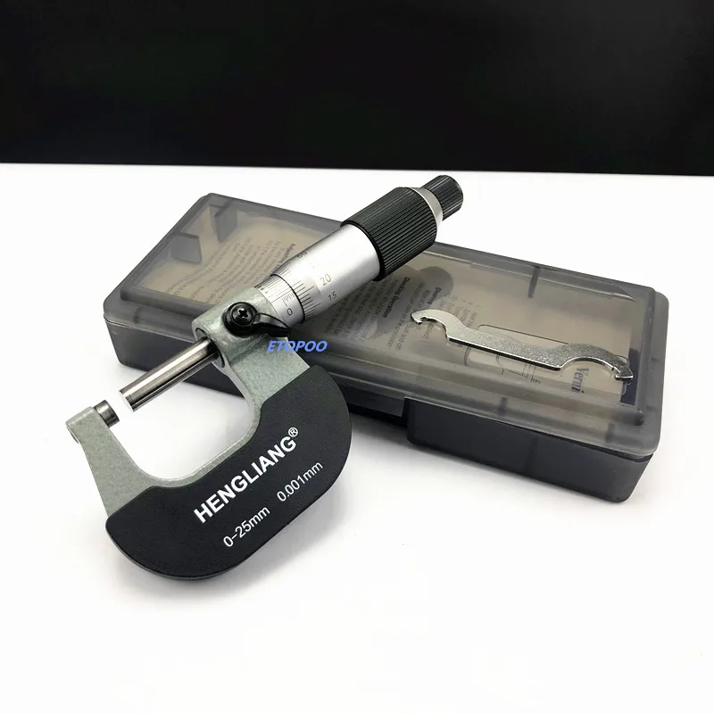 

Micron Outside micrometer 0-25mm * 0.001mm calibration micrometer caliper thickness gauge 0.001mm measuring tools High quality