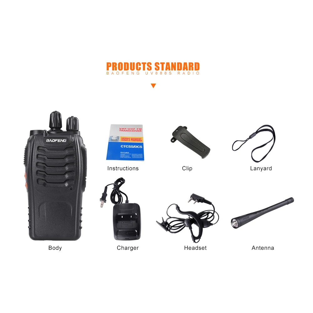 10 шт./лот Baofeng BF 888S портативная рация 5 Вт bf 888s UHF 400 470MHz 16CH двухсторонний
