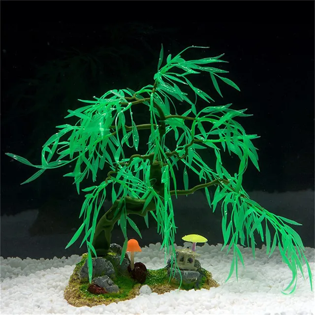 Neueste Silikon Harz Aquarium Dekoration Weidenbaum Dekoration für ... Neueste Silikon Harz Aquarium Dekoration Weidenbaum Dekoration für ...