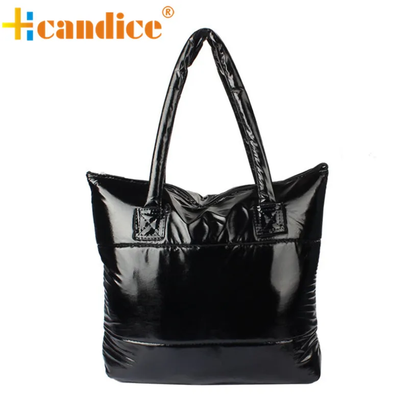 Fabulous Hcandice 1PC Women bag Girl Space Bale Cotton Totes Handbag Feather Down Shoulder Bag bolsos mujer tote bag wholesale 