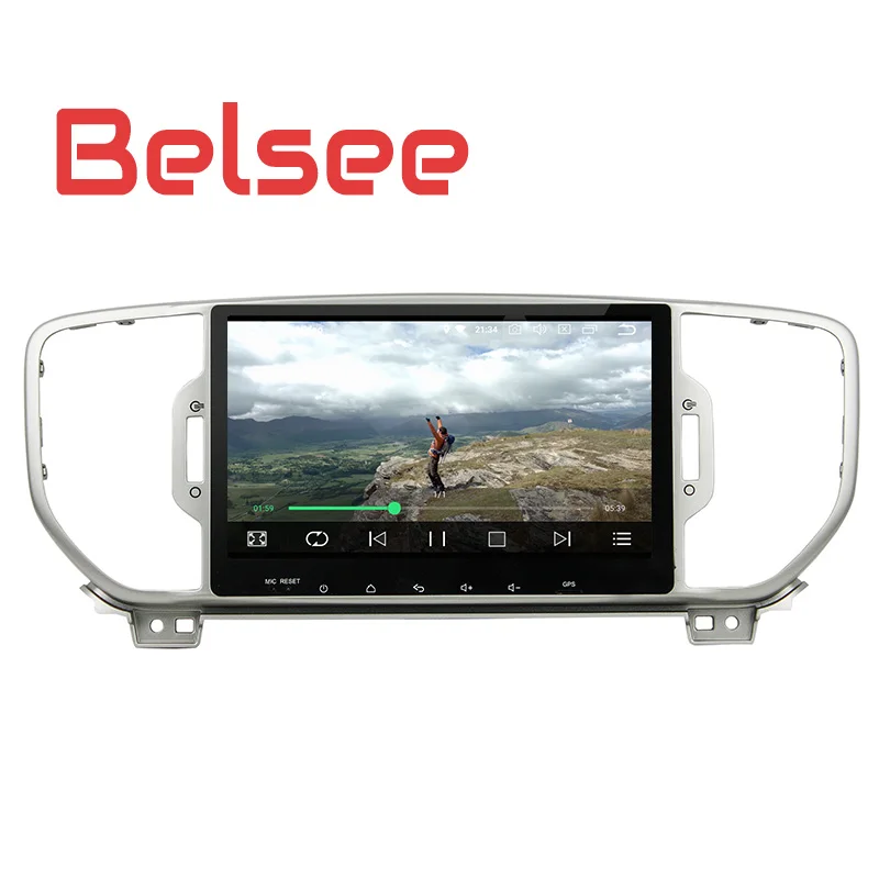 Belsee Kia Sportage Android 8 Автомобильный мультимедийный Радио стерео Поддержка Android авто Bluetooth WiFi Восьмиядерный 4 Гб ОЗУ gps навигация