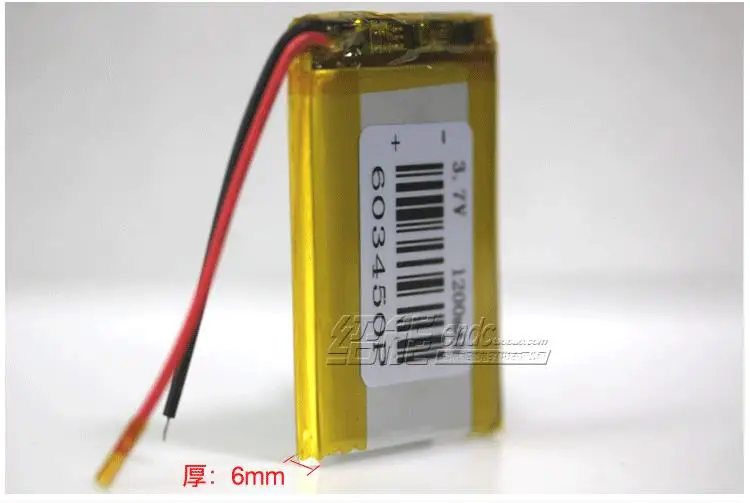 3.7V1200mah литий-полимерный аккумулятор 603450 навигации/точка обучения читателя детектор