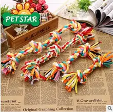 Pet Toys Multicolor Cotton Rope Knot Pet Toys Molar Dog Tooth Cleaning Toys S-XL
