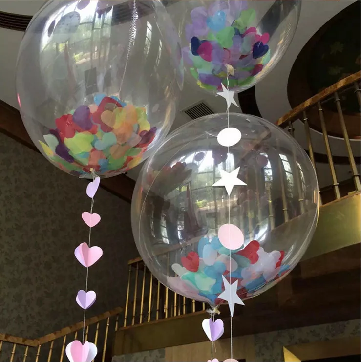 Buy 5pcs/lot 24inch Clear Foil Balloons Transparent