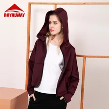 Royalway открытый женский весенне-осенний женский свитер с капюшоном на молнии монотонный кардиган рубашка с длинными рукавами# RFCL93265I