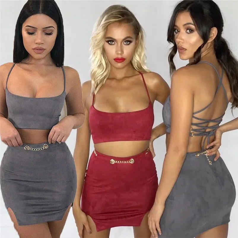 Summer New Fashion woman tracksuit Women Sexy bandage Bra Top Boob Tube Bandeau Mini Skirt Set Suit Women 2 piece set 3D07 (6)