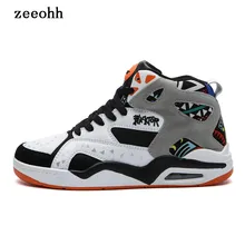 Zeeohh/ новые баскетбольные кроссовки больших размеров 38-46 Молодежные высокие кроссовки красочная Студенческая спортивная обувь уличная тренировочная обувь