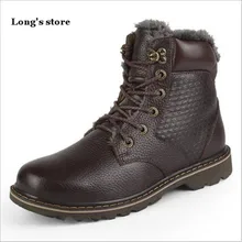 CDTs plus: 38-50 Herbst/Winter warme Knöchel martin Wolle Stiefel Lace-Up echtes Leder Oxford Herrenschuhe männlichen Outdoor Schnee Wohnungen