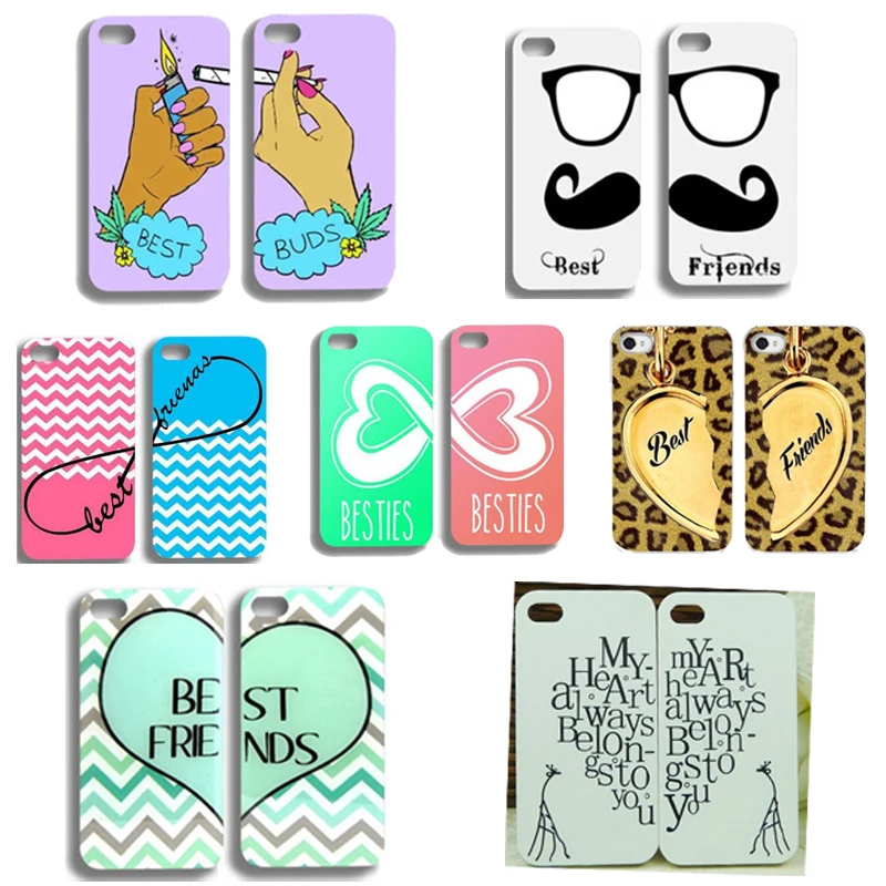 Xmas gifts Best Friends Forever Plastic Hard Cover Case
