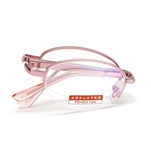 Портативные складные очки для чтения женские розовые металлические дальнозоркие складные очки диоптрия+ 1,0 Роскошные пресбиопические очки женские