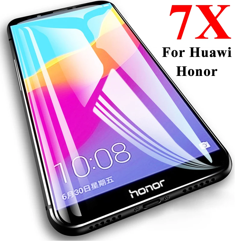 honor 7x Protective glass on for huawei x7 7 x tempered screen protector glas honor7x sheet armor honer protection protect 9 cam | Мобильные