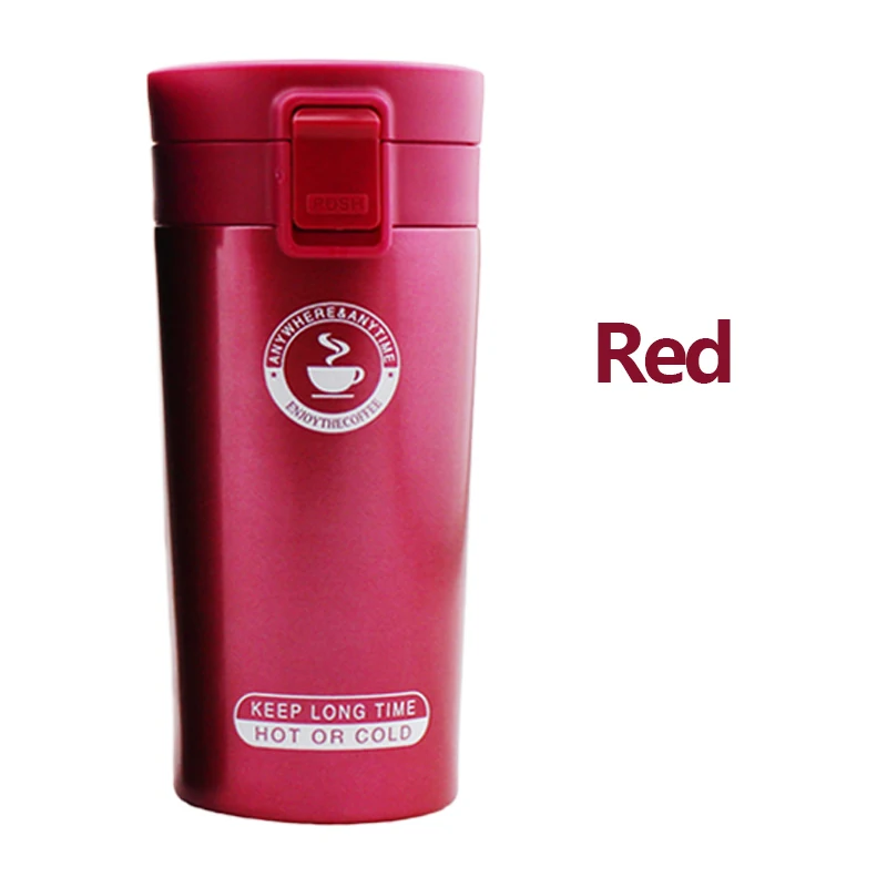 Сон-трава 300 мл/360 мл нержавеющая сталь вакуумные фляжки-термосы кофе кружка для мужчин/для женщин герметичные термос мода путешествия бутылки - Цвет: Красный