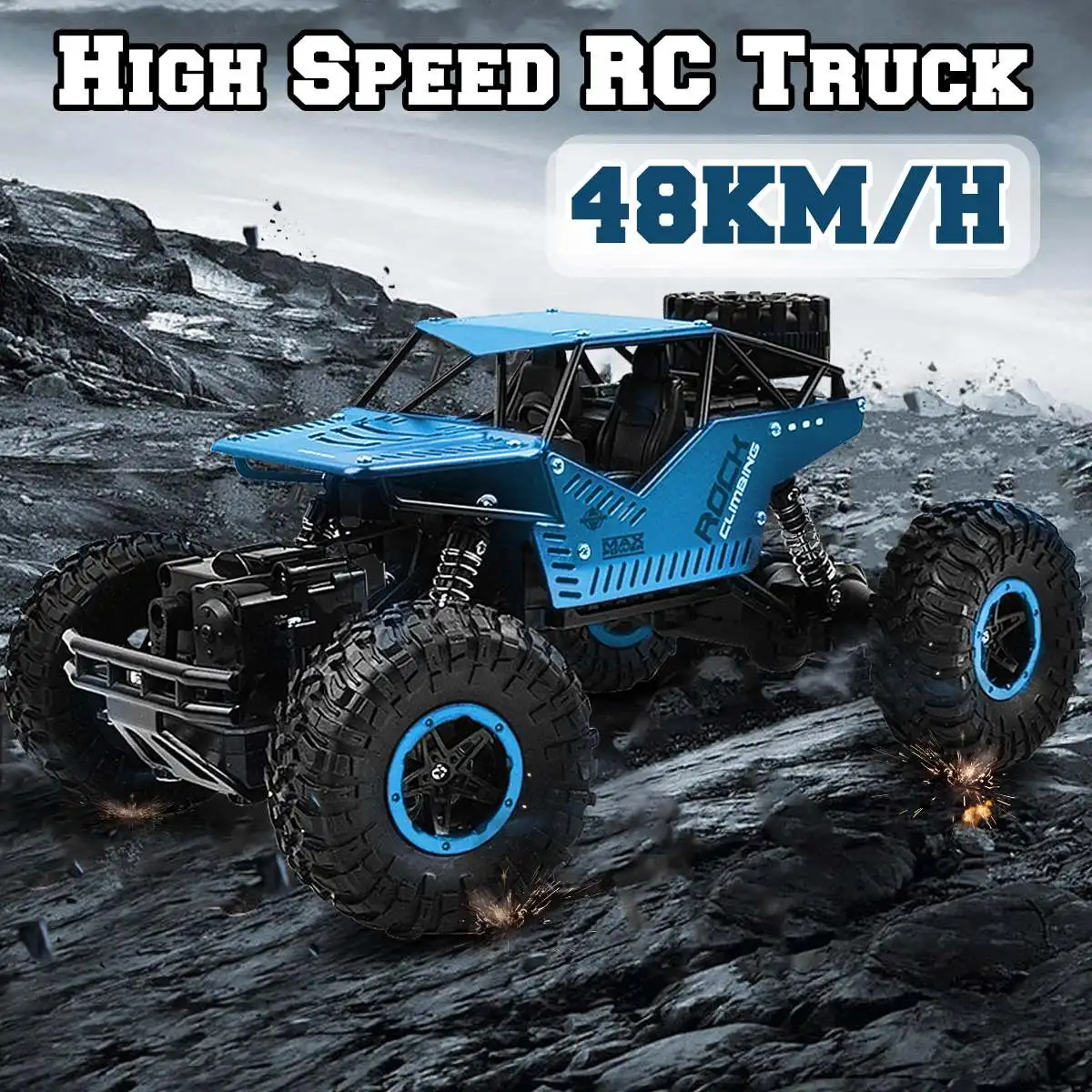 

1:16 48KM/H Climbing RC Truck 4WD Off-Road Vehicle 2.4GHz Remote Control Car Toy