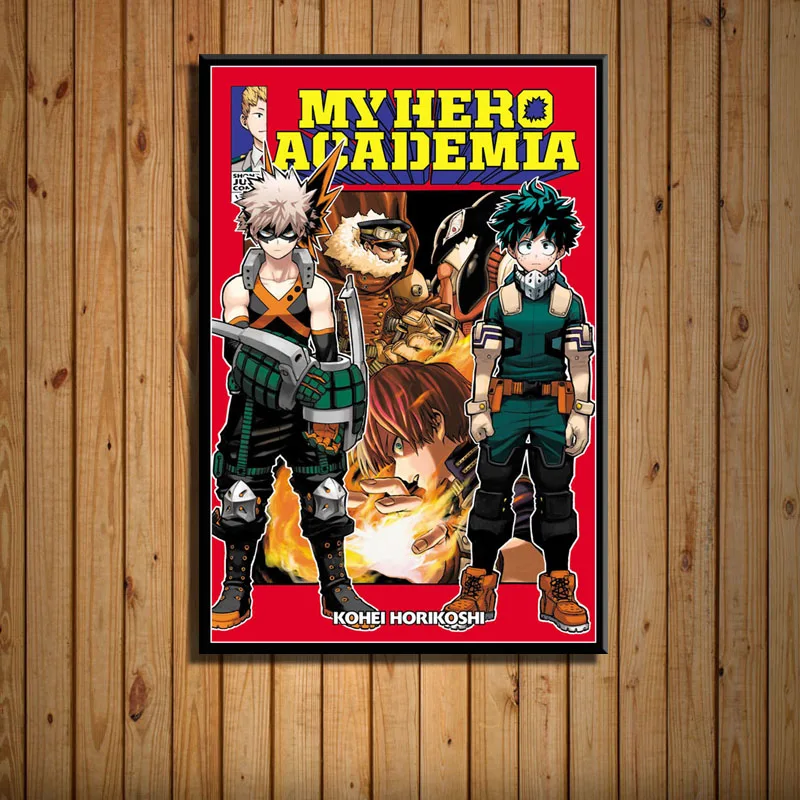 P152 Boku No Hero Academy горячее японское аниме искусство живопись шелк Холст плакат настенный домашний декор - Цвет: 6