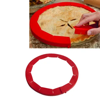 

Adjustable Silicone Pie Crust Shield Silicone Fit 8.5Inch - 11.5Inch Rimmed Dish high quality Kitchen Tools #
