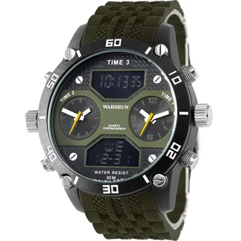 

Fashion Sport Super Cool Multiple Time Zone Men's Quartz Digital Watch Men Sports Watches Luxury Brand LED Military Wristwatches