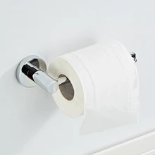 SRJ 304 Stainless Steel Toilet Paper Holder Bathroom Wall-Mounted Round Bottom Storage Rack Toilet Paper Towel Storage Tool