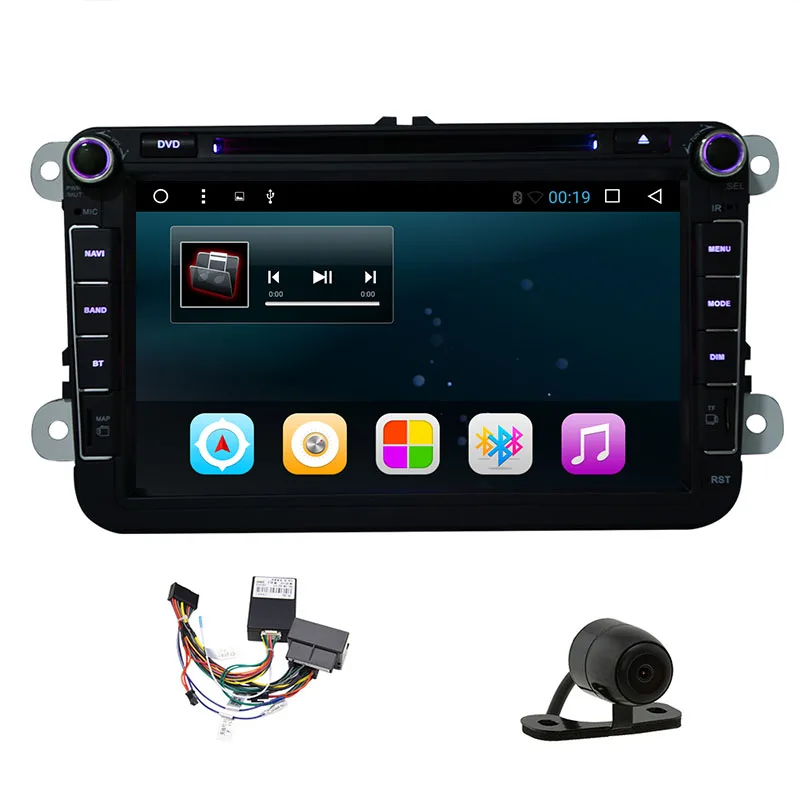 8 дюймов 2 Din Android 9 0 VW автомобильный dvd плеер GPS для GOLF 6 Polo Bora JETTA B6 PASSAT Tiguan SKODA OCTAVIA (DVB_T