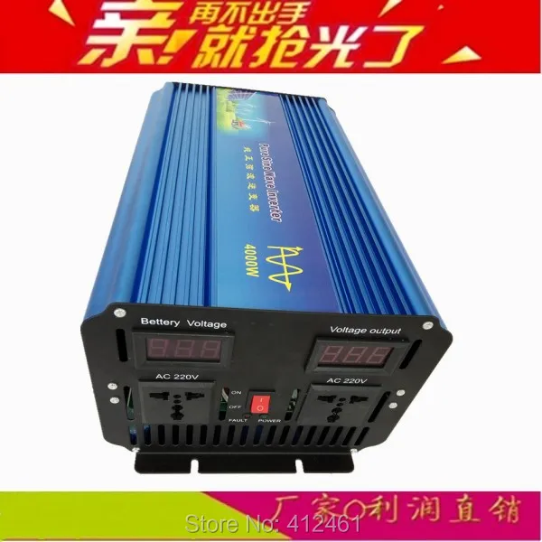 

High Efficiency, 4000W DC12V or DC24V or DC48V Pure Sine Wave Inverter (Peak Power 8000W), Off Grid Inverter