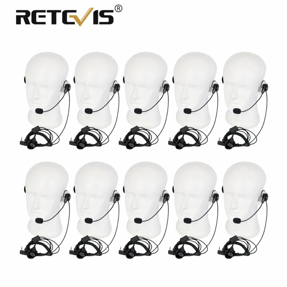 10pcs High Quality Walkie Talkie Headset Finger PTT Soft Microphone Earpiece For Kenwood For Baofeng UV5R 888S Retevis RT5 RT21