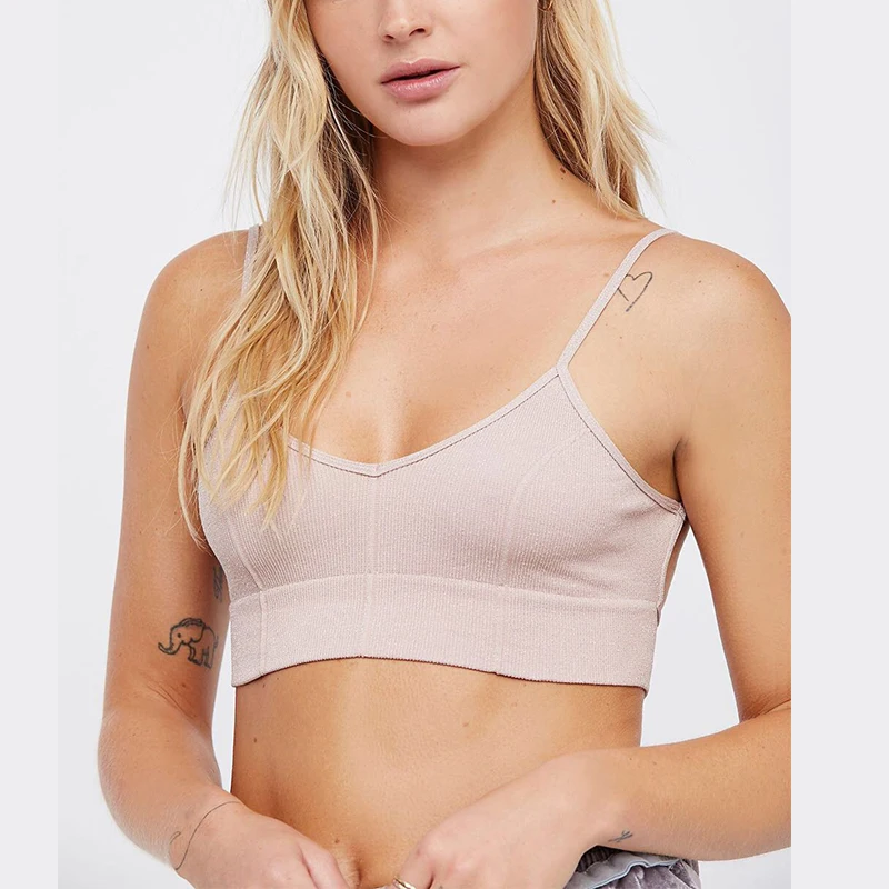 2018 Womens Underwear Top Bras Hollow Out Ribbed Bra Back U Shape Wire Free Full Cup Bralette 2018 Womens Underwear Top Bras Hollow Out Ribbed Bra Back U Shape Wire Free Full Cup Bralette