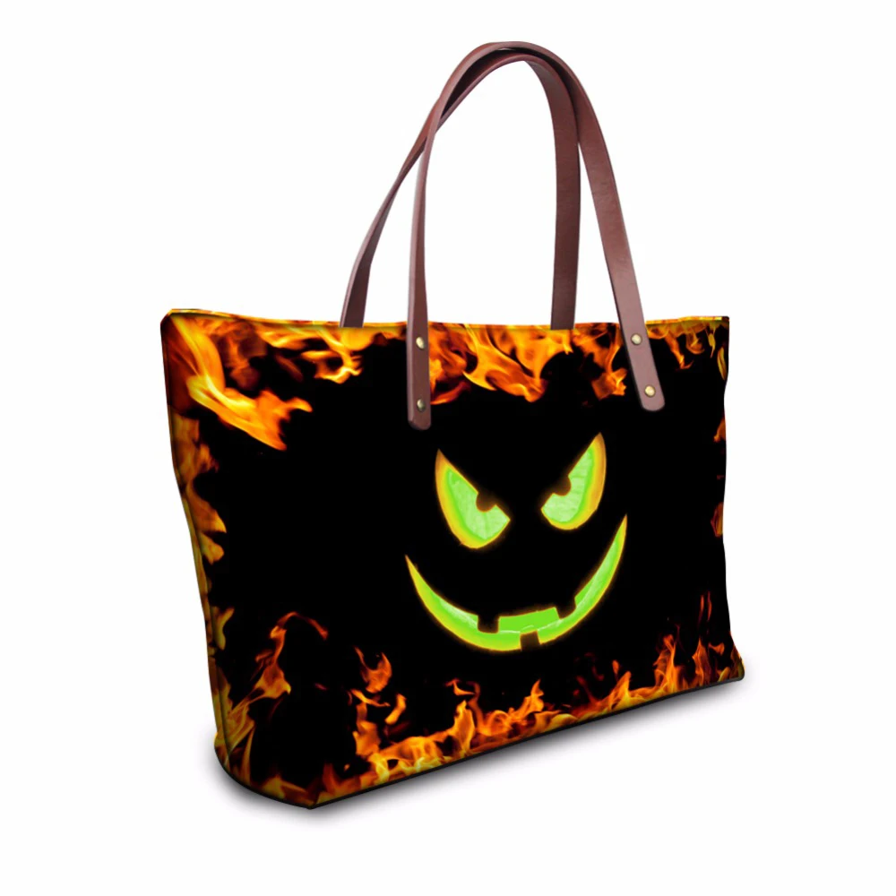 

Customized funny halloween women handbags casual large womens shoulder bag famous brand top-handle bags high quality tote purse
