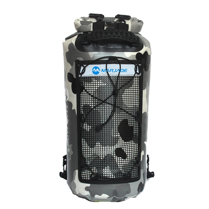 25L doble correas océano Pack PVC río Trekking a la deriva sello Rafting camuflaje resistente al agua bolsa mochila de aventura al aire libre
