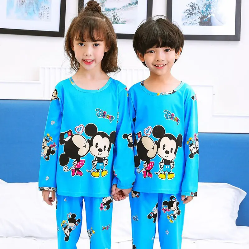 Хлопковый домашний костюм для ребенка аниме узор пижамный комплект Chilred пижамный комплект мальчик мультфильм печати Pijamas девушка Kigurumi