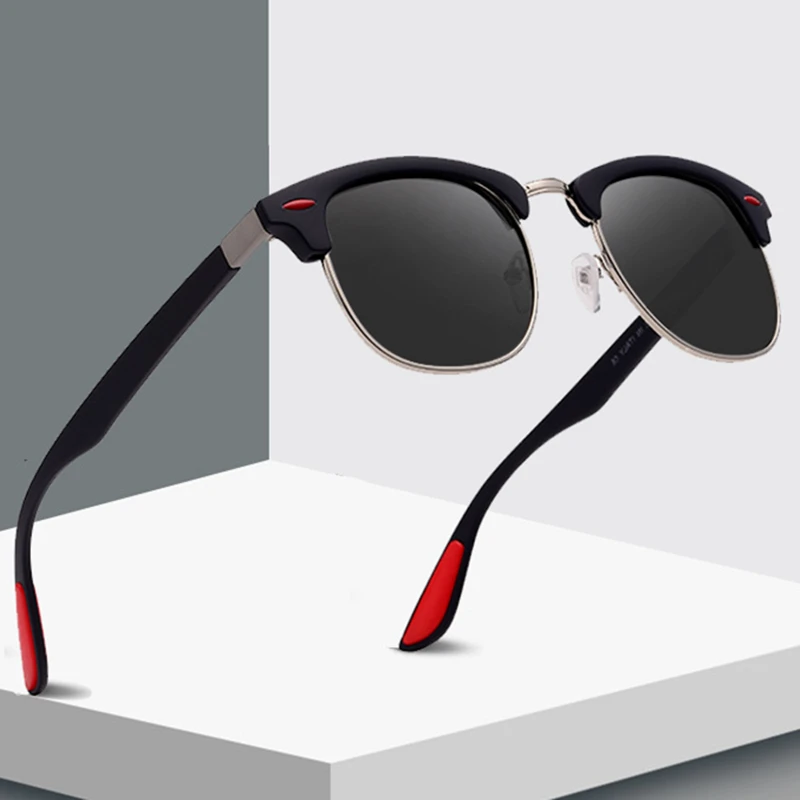 

NEW BRAND DESIGN Classic Polarized Sunglasses Men Women Driving Square Frame Sun Glasses Male Goggle Metal frame Gafas De Sol