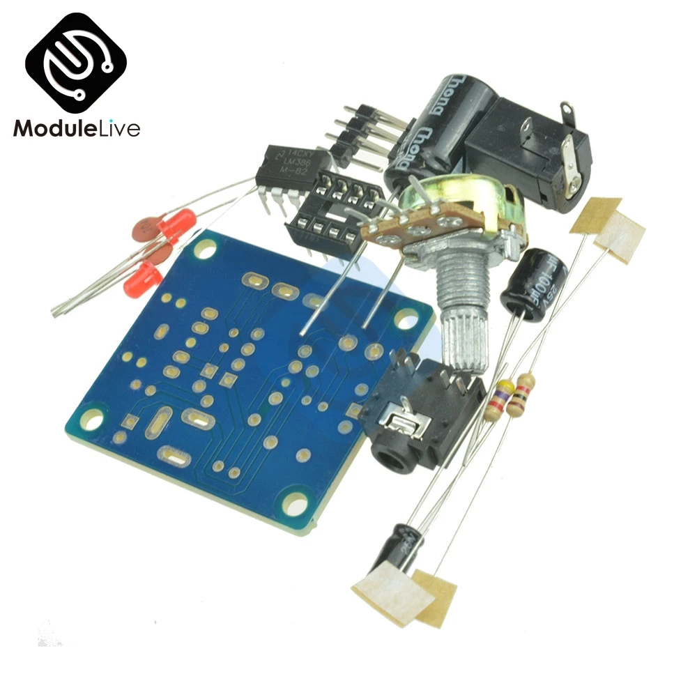 Плата мини усилителя LM386 3 В 12 в комплект DIY мощности переменный резистор DIP8 IC