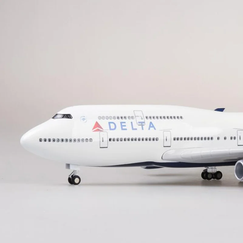 1/150 масштаб 47 см самолет Boeing B747 самолет DELTA авиакомпания Модель W светильник литой под давлением пластиковый полимерный самолет для сбора