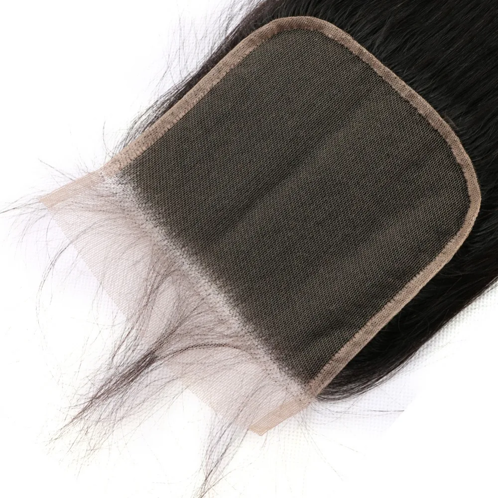 Alishes человеческие волосы пучки с закрытием перуанские волосы объемная волна 3/4 пучки с закрытием кружева бесплатная Средняя 3 часть не реми