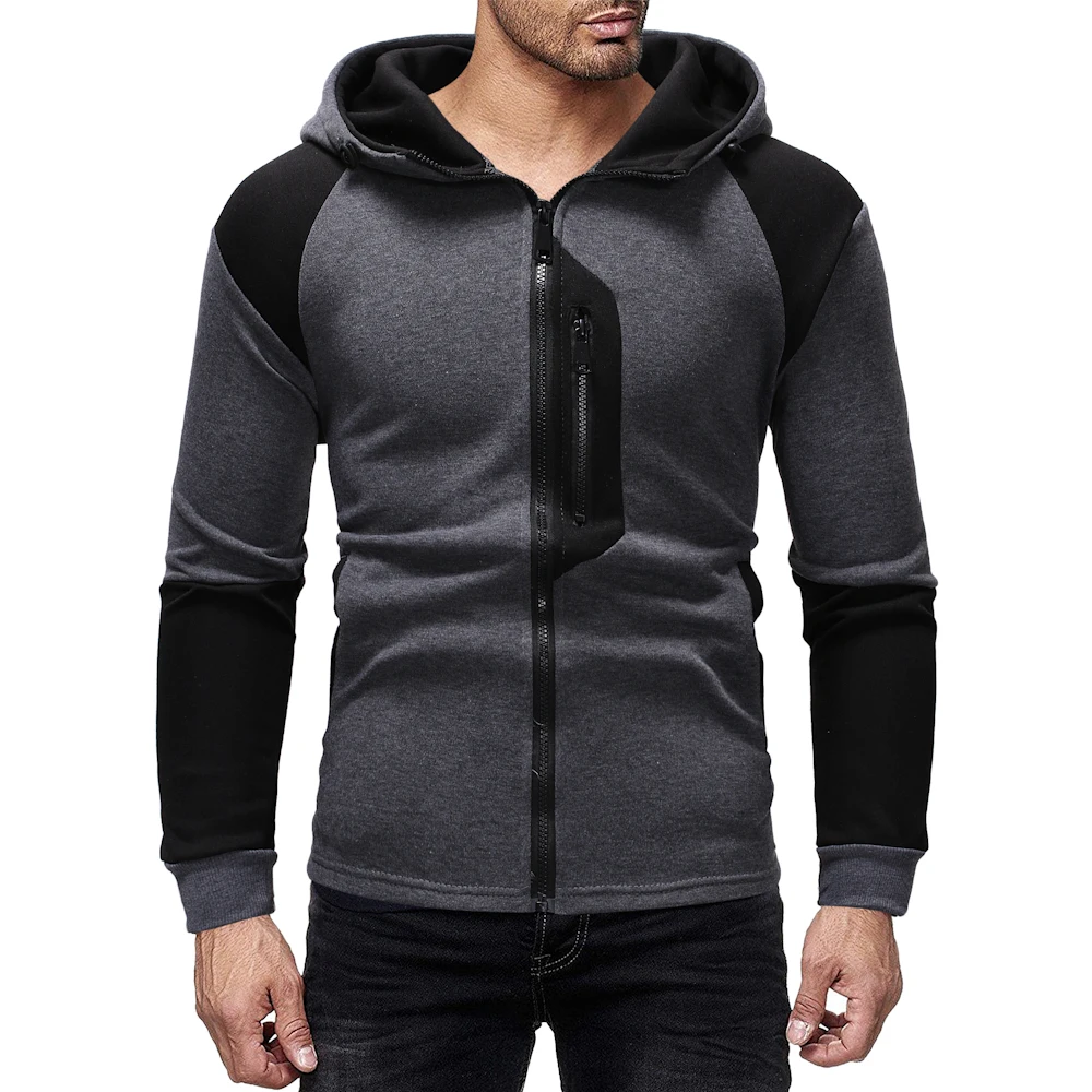 2019 Mens Hoodies Slim Fit Winter Jackets with Hood Fashion Sweatshirts ...