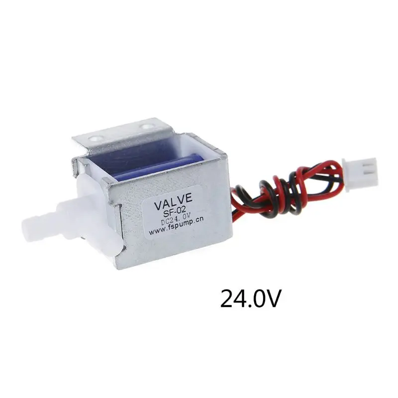 Микро Электрический электромагнитный клапан N/C нормально закрытый 6V 12V 24V провода Газ Вода контроль воздуха - Цвет: 24V