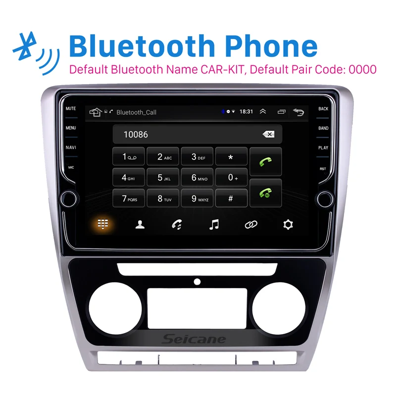 Flash Deal Seicane 10.1 inch Android 8.1 RAM 2GB ROM 32GB  For 2007-2011 2012 2013 2014 SKODA Octavia Car GPS Radio Stereo Head Unit Player 1