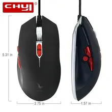 CHYI Проводная игровая мышь 8 кнопок оптическая USB компьютерная игровая мышь 4000 dpi Эргономичный Профессиональный геймер светодиодный Mause для ПК ноутбука