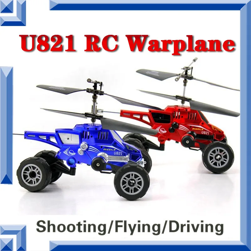 

U821 4CH Multi-function RC Helicopter Unique Electronic Model flying helicopters fired missiles remote driving on land for kids