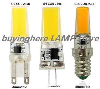 

dimmable cob led g4 220v led cob e14 220v crystal Light chandelier cob led g9 220v dammable led e14 220v cob G4 110V COB2508 LED