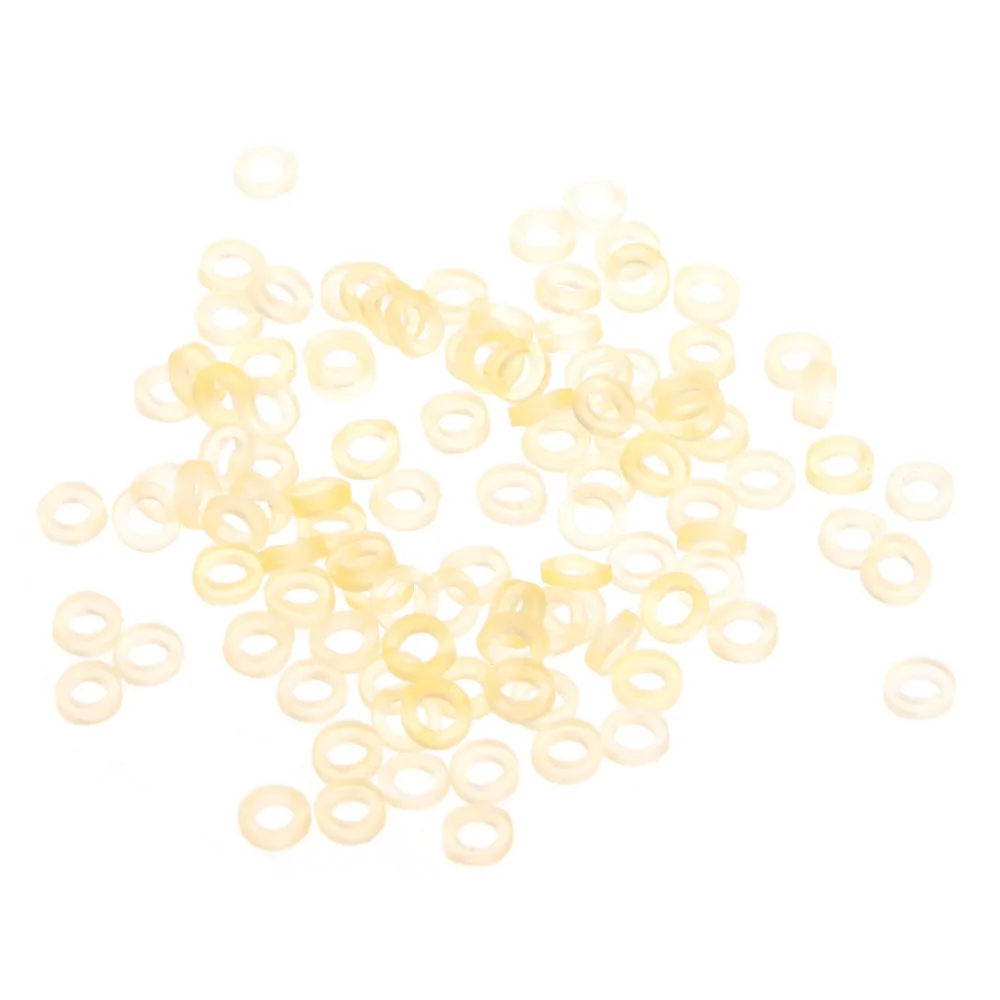 

100 Pcs Yellow Fishing Accessories Fish Tackle Rubber Bands For Fishing Bloodworm Bait Granulator Bait
