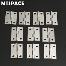 Mtspace Прочный 10 шт./компл. Нержавеющая сталь стыковые петли для ящика шкафа двери 1,5 дюймов Длина широко используется для тихих перемещений, фурнитура для двери