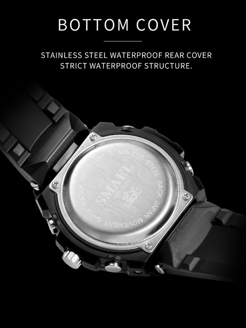 SMAEL мужские военные 1625 часы мужские Relogios Masculino 50 м водонепроницаемые наручные часы Хронограф Авто Дата часы спортивные кварцевые часы
