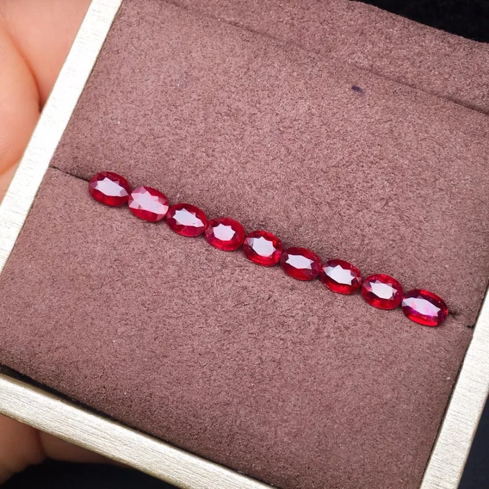 

CQT Certificated 4.15ct Unheat oval Cut Natural red Ruby Pigeon Blood Red Loose Gemstones Rubi Loose Stones