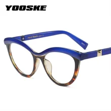 YOOSKE, женские очки кошачий глаз, оправа, женские, оптические, фирменный дизайн, очки, прозрачные линзы, очки, простые, зеркальные, оправа для очков
