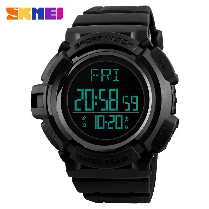 

SKMEI Digital Wristwatches Watches Men Fitness Pedometer Calorie Counter Male Watch Black Mens Sport Watches Men Waterproof 2018
