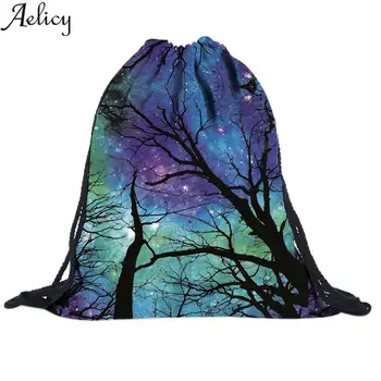 

Aelicy 3D Printing Colorful Drawstring Bags Women Schoolbags New Fashion Style High Quality Printing Backpack Female Women Bag
