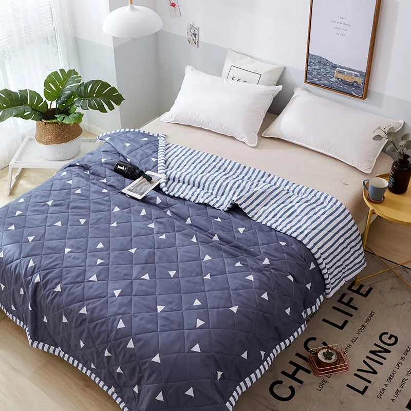 

Summer Air Conditioning Quilt 200X230cm Washed Cotton Comforter Blanket bedding sets Comforter Stitching Quilt