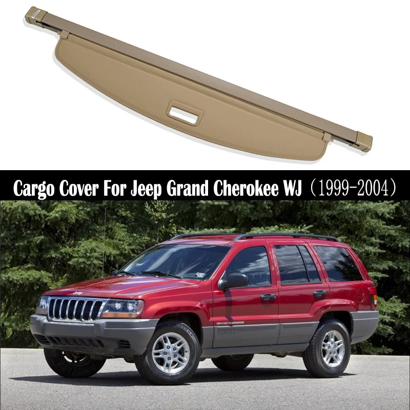 Задняя крышка грузового Для Jeep Grand Cherokee WJ 1999 2000 2001 2002 2003 2004 конфиденциальности багажник Экран безопасности щит Защита от солнца