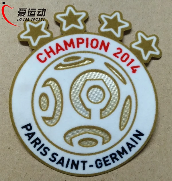 

2013 and 2014 PSG League 1 champion patch 3 star and 4 star champion soccer patch PSG soccer patch